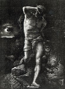 الضمير أو ، The Eye Watching Cain ، من "La Legende des Siecle" بقلم فيكتور هوغو (1802-85) بواسطة أوغست جوليت