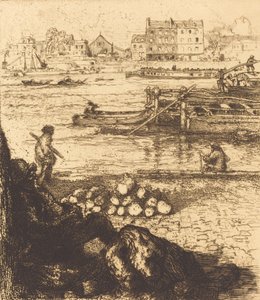 Dockman، Pier at La Gare Le debardeur، quai de La Gare، 1894. بواسطة أوغست ليبير