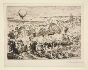 البالون المتساقط ، في Pr؟ -Saint-Gervais (The Falling Balloon ، في Pre-Saint-Gervais) بواسطة أوغست ليبير
