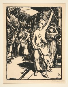 معلنة الحرب ، من La Guerre de 1914 ، السلسلة الأولى ، لا. 8 بواسطة أوغست ليبير
