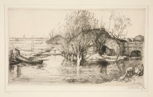 La masure inond؟ e (Vend؟ e) (The Flooded Hovel [Vendee]) بواسطة أوغست ليبير
