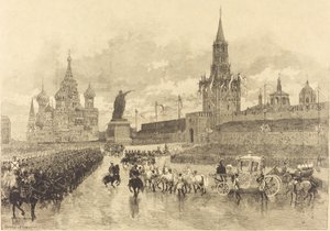 تتويج القيصر. يعبر إمبريال كورتيج بلاس رويال ، 1883. بواسطة أوغست ليبير