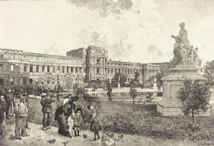 أنقاض Palais des Tuilleries قبل هدمها ، 1883. بواسطة أوغست ليبير
