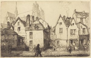 منازل قديمة في منازل Amiens القديمة في Amiens ، 1907. بواسطة أوغست ليبير