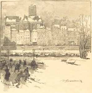 Quai de l'Hôtel de Ville، 1886. بواسطة أوغست ليبير