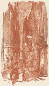 Rue Saint-Severin ، نُشر عام 1901. بواسطة أوغست ليبير