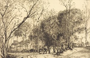 الصيف في سانت مارتن ، الأعراس الماضية Ete de la Saint-Martin ، la noce qui passe ، 1908. بواسطة أوغست ليبير