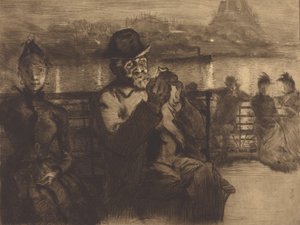 على نهر السين ليل 1888. بواسطة أوغست ليبير