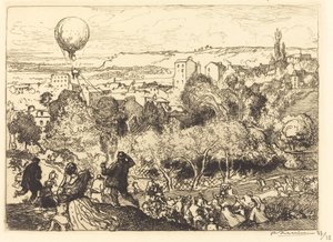 The Falling Balloon ، في Pre-Saint-Gervais بواسطة أوغست ليبير