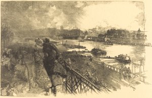 نهر السين بالقرب من جسر أوسترليتز 1888.