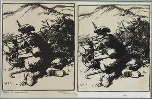 ألبينز في الكمين ، 1914. بواسطة أوغست لويس ليبيري