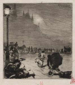عند زاوية Pont-aux-Doubles. بواسطة أوغست لويس ليبيري