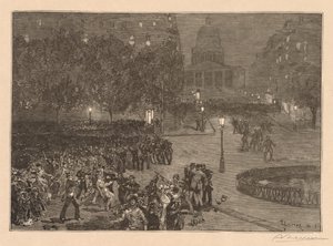 Bois du Monde: المتاعب في الحي اللاتيني ، 1882. بواسطة أوغست لويس ليبيري