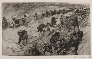 محاربة الثلج ، Quai aux Fleurs ، 1890.