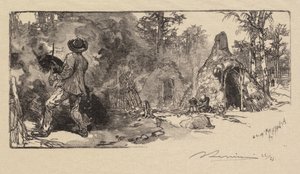 غابة فونتينبلو: Coalmen La Forêt de Fontainebleau: Les Charbonniers ، 1890. بواسطة أوغست لويس ليبيري