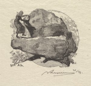 غابة فونتينبلو: The Trembling Rock بواسطة أوغست لويس ليبيري