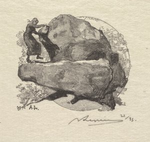غابة Fontainebleau: The Trembling Rock La Forêt de Fontainebleau: La roche qui tremble ، 1890. بواسطة أوغست لويس ليبيري