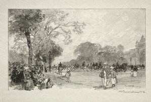 شارع الشانزليزيه بواسطة Auguste Louis Lepère