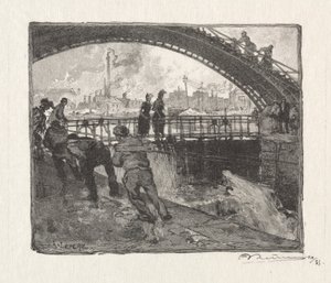 ليكلوز دو كانال سانت مارتن ، 1890. بواسطة أوغست لويس ليبيري