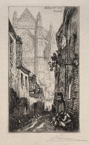 Narrow Street، Beauvais (An Alley، Beauvais) بواسطة أوغست لويس ليبيري