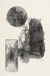 روان مصور: Cour de LAlbane، Rue Saint Romain، Laubette Rue Armand - Carrel، 1896. بواسطة أوغست لويس ليبيري