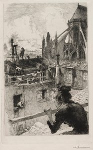 على الأسطح بالقرب من نوتردام ، 1893. بواسطة أوغست لويس ليبيري