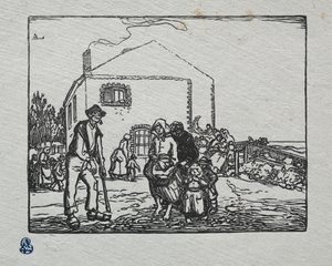 المتسولين في البيت الأخير ، 1905. بواسطة أوغست لويس ليبيري