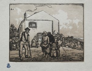 المتسولين في البيت الأخير ، 1905. بواسطة أوغست لويس ليبيري