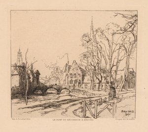 جسر Béguinage في بروج La Pont du Beguinage à Bruges ، 1901. بواسطة أوغست لويس ليبيري