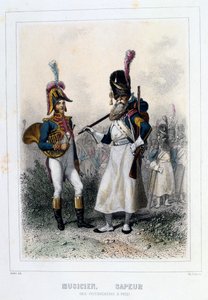 الموسيقار والرائد من Grenadiers-à-Pied ، 1859. بواسطة أوغست رافت