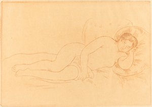 أنثى عارية متكئ (Femme nue couchee) بواسطة أوغست رينوار