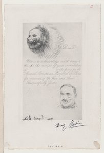 استلام مساهمة من المستشفى الأمريكي الخاص بباريس لجروح الوجه و ... 1916. بواسطة أوغست رودين
