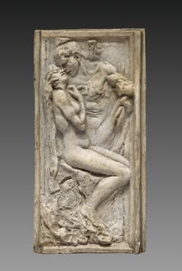العشاق (Les amants)، حوالي 1880-1885 (نموذج أصلي) (جص مطلي بالورنيش بلون برتقالي شاحب) بواسطة أوغست رودين