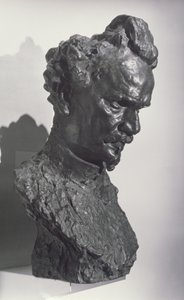 تمثال نصفي لصحيفة هنري روشفورت (1830-1913) صحفي ومؤسس جريدة L&39;Intransigeant (برونزية)