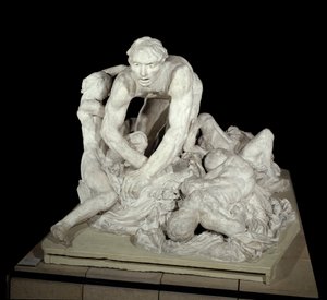 Ugolin Ugolin (الكونت Ugolino della Gherardesca) ، طاغية بيزا ، وخائن للوطن ، محاطًا بأطفاله الأربعة. تم استحضار الشخصية في الجحيم في "" الكوميديا الإلهية "(لا ديفينا كوميديا) لدانتي أليغييري (1265-1321). النحت من قبل أوغست رود بواسطة أوغست رودين
