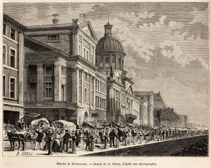 Le marche de Bonsecours ، وهو مركز سياحي وثقافي في مونتريال ، نقش بعد رسم من قبل A.Deroy ، يوضح رحلة إلى كندا و Riviere Rouge du nord ، بواسطة H. De Lamotte ، في عام 1873 ، نُشر في "" Le Tour du موندي "" 1875 ، حرره Edou