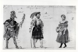 تصاميم الأزياء لـ "Le Roi s&39;amuse" من تأليف فيكتور هوغو (1802-85) ، 1832