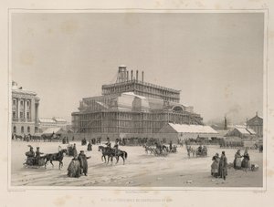 أعمال البناء كاليفورنيا 1838 من: بناء كاتدرائية القديس إسحاق ، 1845 بواسطة أوغست دي مونتفيران