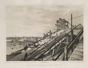 بناء الكورنيش من: بناء كاتدرائية القديس إسحاق ، 1845 بواسطة أوغست دي مونتفيران