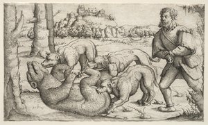 مطاردة الدب 1569. بواسطة أوغسطين هيرشفوغل