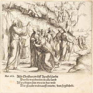 المسيح يحمل رسل رسالتهم ، 1548. بواسطة أوغسطين هيرشفوغل