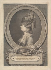 صورة أدريان - صوفي ماركيز دي *** ، 1779. بواسطة أوغسطين دي سانت أوبين