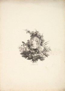 نقوش صغيرة برأس باكوس على كورنيليان ، المجلد الأول ، الصفحة 242 ، من الوصف دي ... ، 1778-80. بواسطة أوغسطين دي سانت أوبين