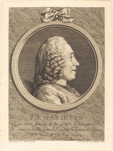 بيير جان مارييت بواسطة Augustin de Saint Aubin بعد تشارلز نيكولا كوشين الثاني
