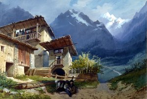 مجموعة تصميم للأوبرا ، "Linda di Chamounix" من تأليف Gaetano Donizetti ، تورين ، 1875 بواسطة أوغستو فيري