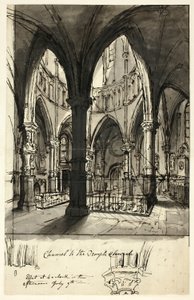 Chancel to the Temple Church بواسطة أوغسطس تشارلز بوجين