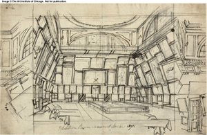 دراسة لغرفة المعارض ، Somerset House ، من Microcosm of London بواسطة أوغسطس تشارلز بوجين