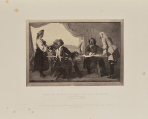 مقابلة بطرس الأكبر الأولى مع كاثرين بيتر العظمى يرى كاثرين في ... ، 1858. بواسطة أوغسطس ليوبولد البيض