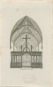 ألتون - داخل مدرسة دير القديس يوحنا: نقش ، و [؟ 1842] (طباعة) بواسطة Augustus Welby Northmore Pugin