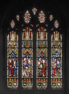 مشاهد كتابية لداود وشاول ، 1852 (زجاج ملون) بواسطة Augustus Welby Northmore Pugin